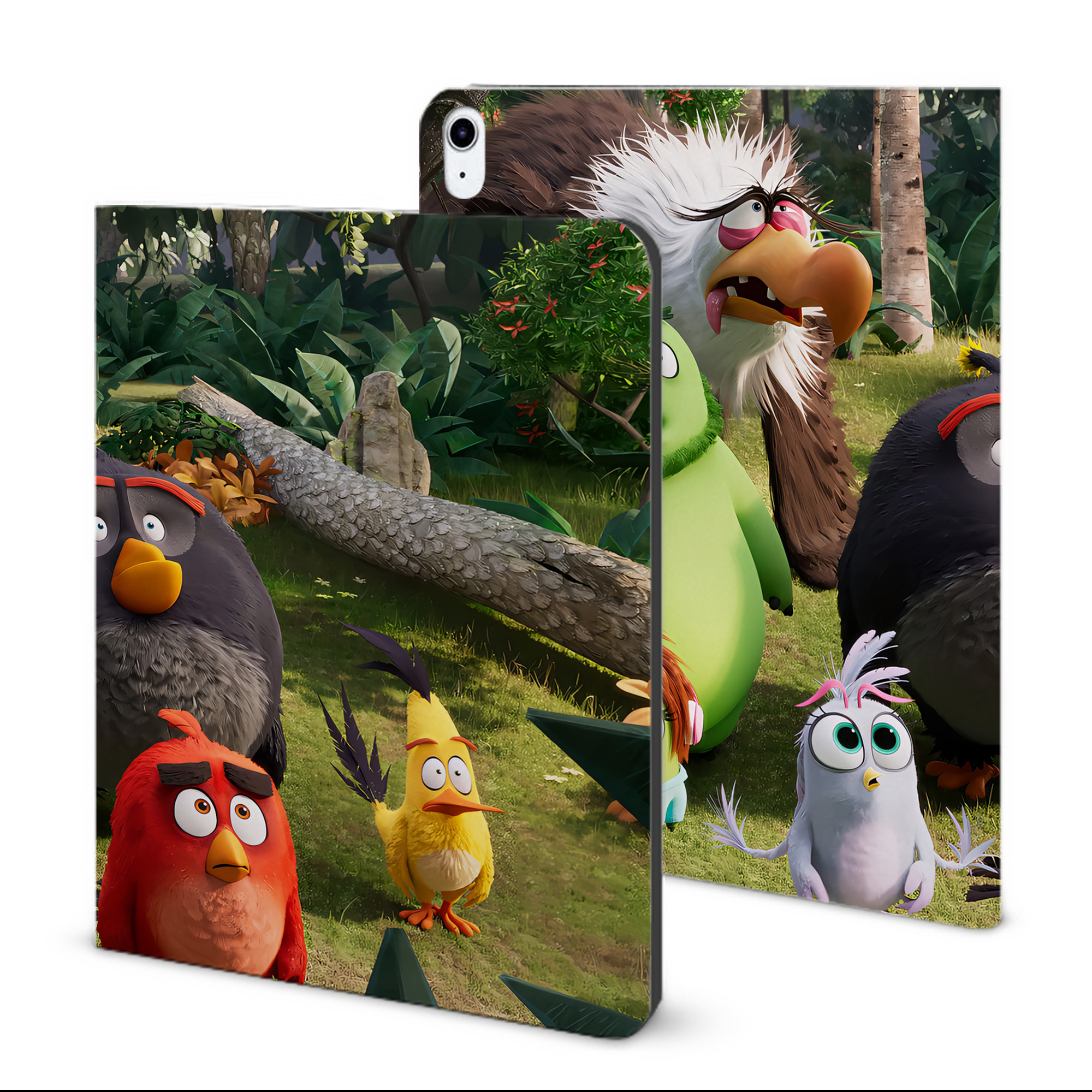 （画像用） Angry Birds アングリーバード IPad ケース ブック型 PUレザー TPU 耐衝撃 軽量 薄型 ペン収納なし 全面保護 IPad 各モデル対応